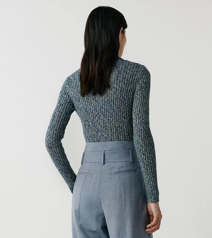 Frauen Pullvoer Elegant Grau/Schwarz