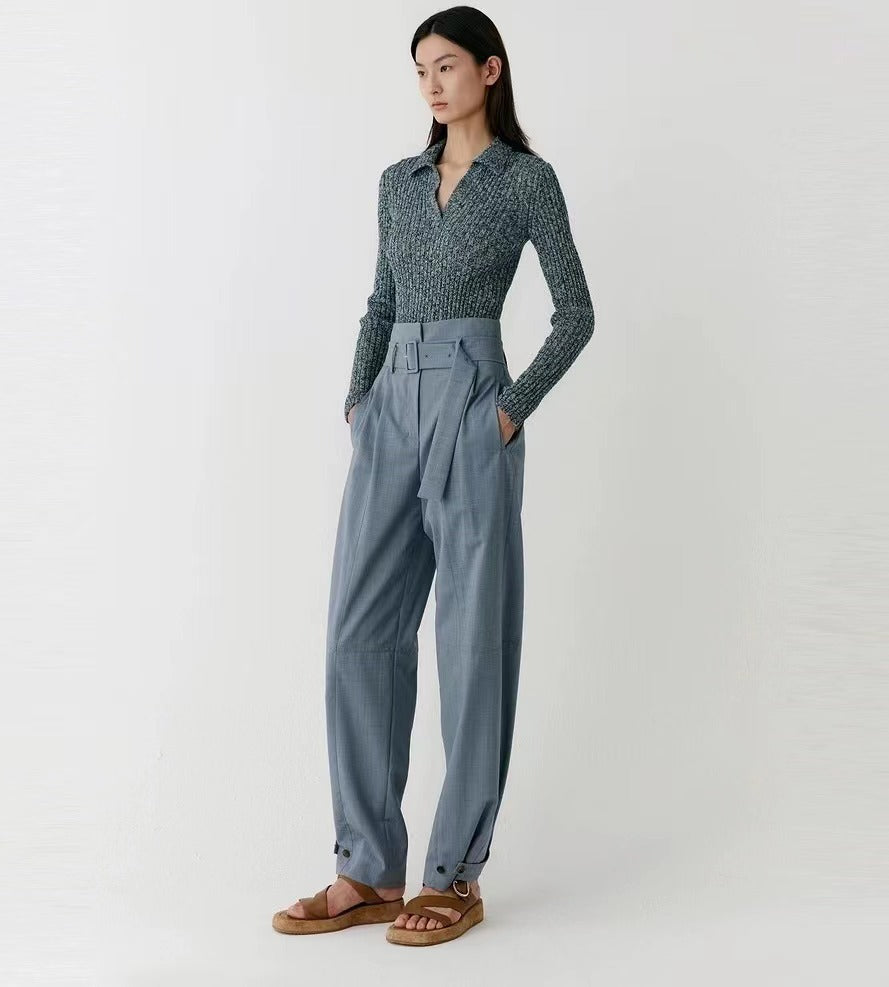 Frauen Pullvoer Elegant Grau/Schwarz